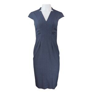 Le Chateau Navy Sheath Dress with Rouching